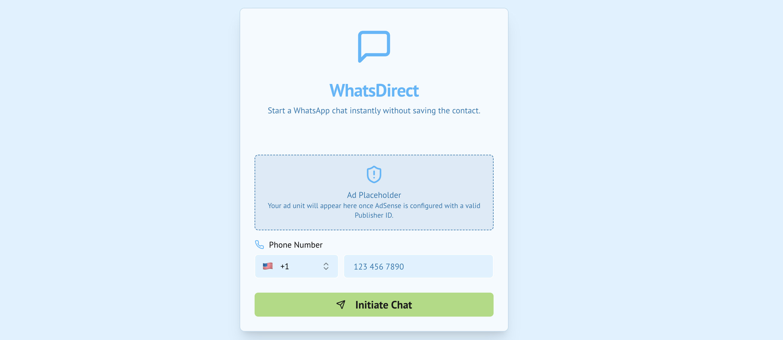 WhatsDirect screenshot or placeholder