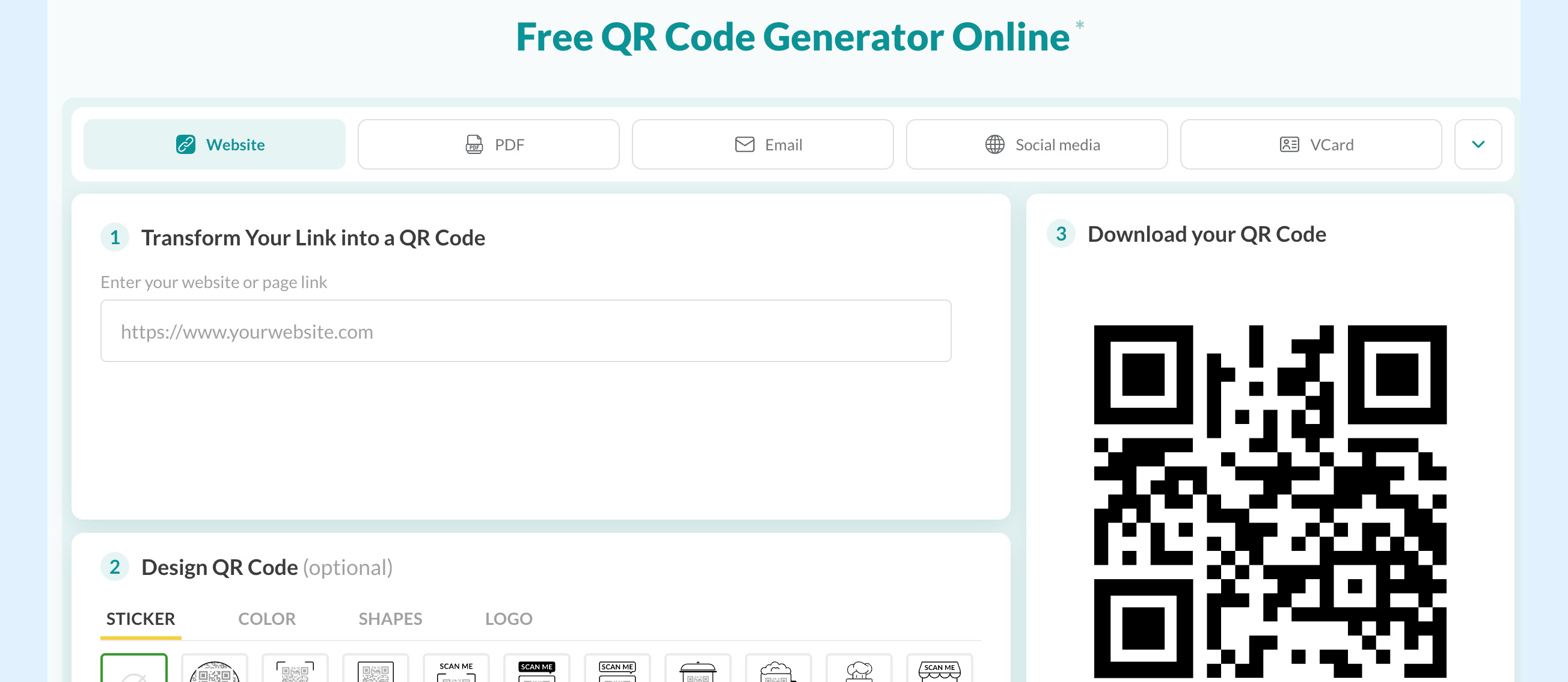 QR Code Generator/Scanner screenshot or placeholder